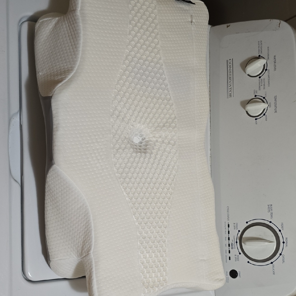 Memory Foam Pillow - White and Gray - Picture 5 of 5